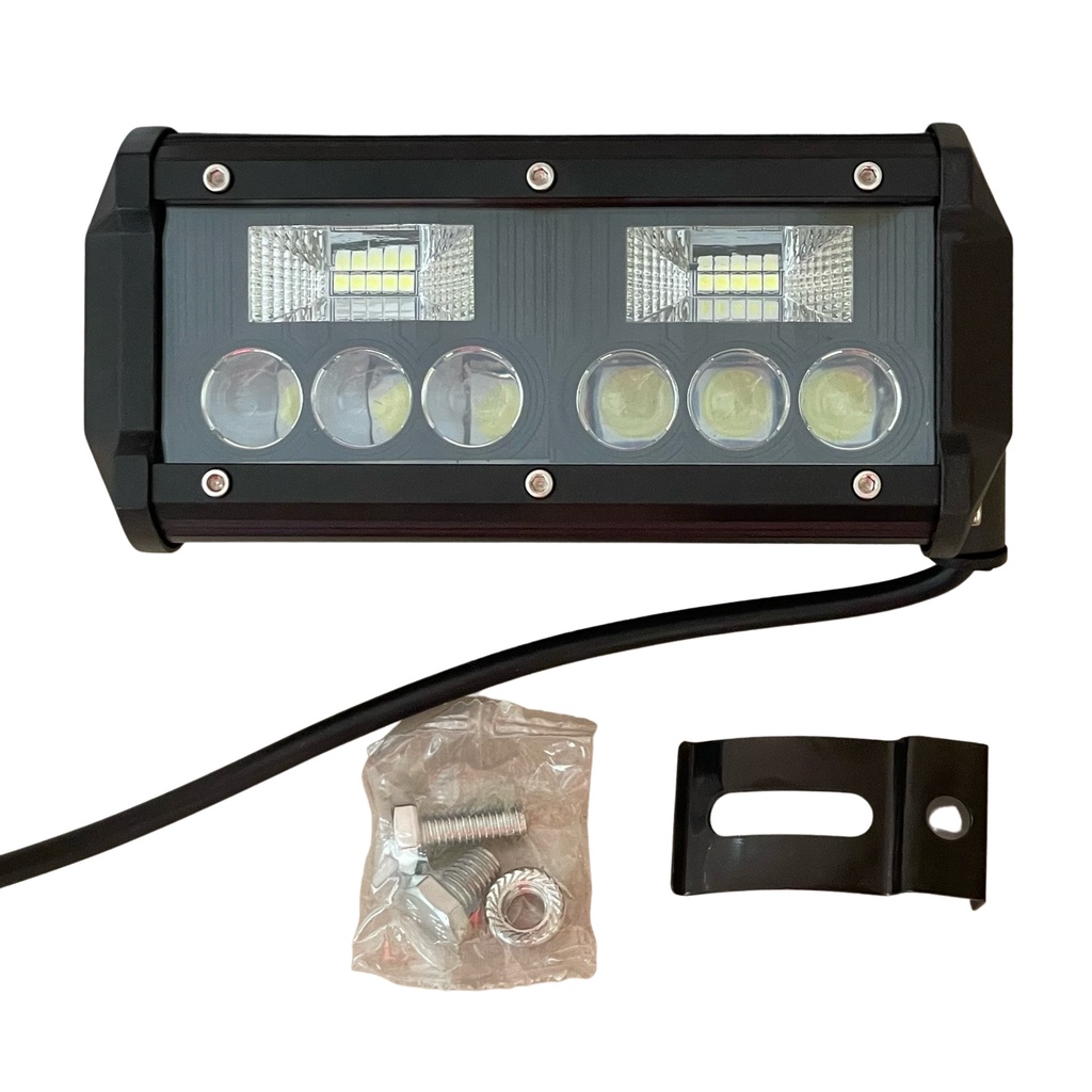 Lampu Tembak Sorot LED Bar CWL 16 Titik Mata Lensa 4D 48W Motor Mobil (3+1)x2 48 Watt 12V 24V Worklight 2 Susun