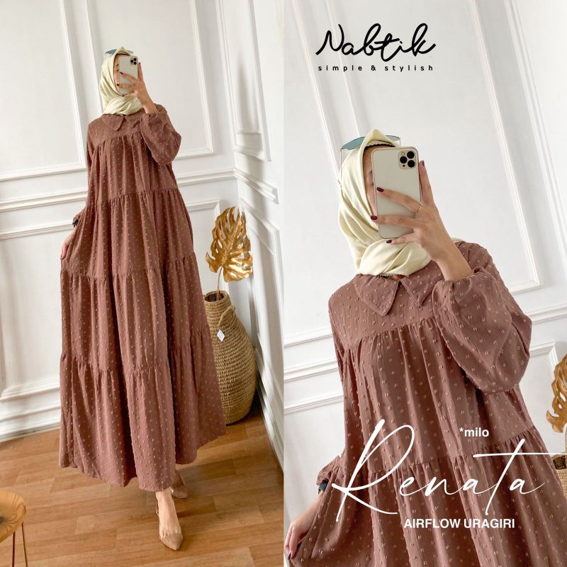 RENATA || ANANTA MIDI DRESS GAMIS  AIRFLOW LD 110 BY NABTIK