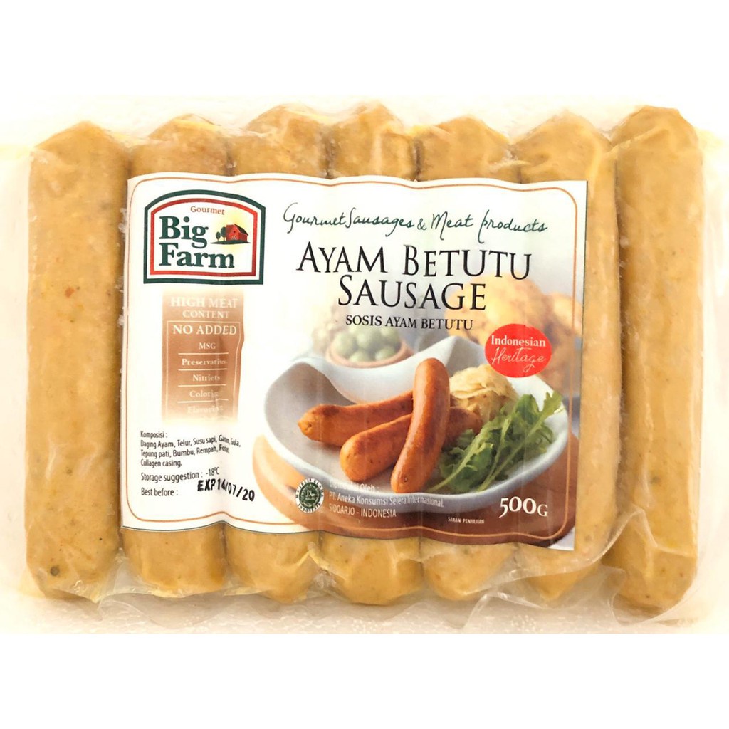 Big Farm Ayam Betutu Sausage Sosis NO MSG 7pcs 500g