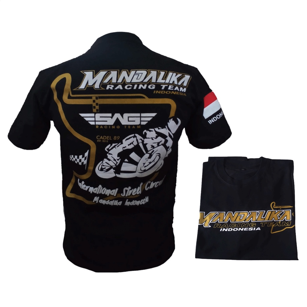 CADEL- KAOS MANDALIKA RACING TEAM SIRKUIT MOTOR SPORT BIKERS ORIGINAL CADEL BANDUNG DISTRO