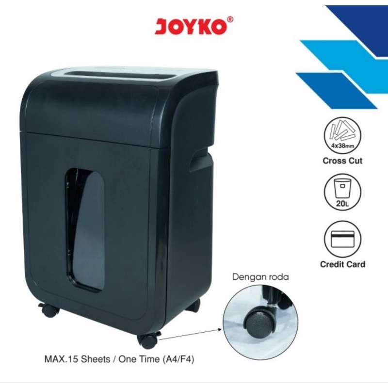 PAPER SHREDDER JOYKO SHD04 /MESIN PENGHANCUR PEMOTONG KERTAS SHD 04 CROSS CUT