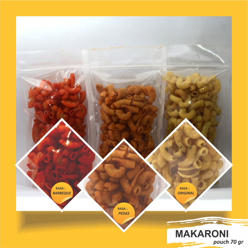 makanan ringan/makaroni/ pouch 70 gram