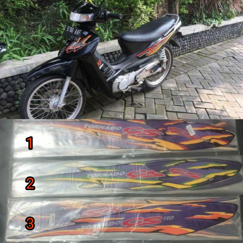 (BISA COD) Striping Suzuki tornado GS 110 ori stiker body tornado sticker tornado full set suzuki la