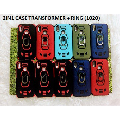 Case 2 in 1 Trasnformer + Ring Untuk Oppo A5 2020/Oppo A9 2020/ Oppo Neo9/Oppo A37/Oppo Reno 2F