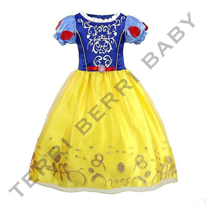 Baju kostum dress princess snow white anak