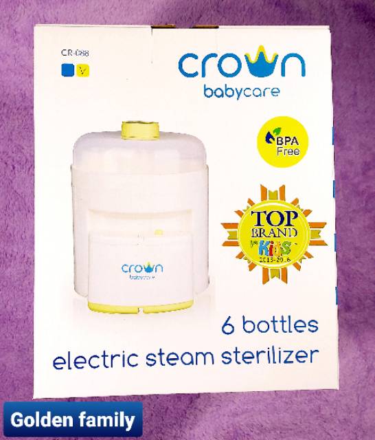 Crown Electric Steam Sterilizer -6 Bottles/ steril murah / steam botol anak / pengukus botol susu
