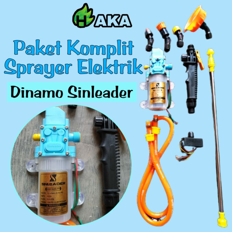 PAKET SPRAYER ELEKTRIK DINAMO SINLEADER 4 NOSEL/ PAKET LENGKAP ALAT SEMPROT ELEKTRIK/ PAKET SPRAYER 