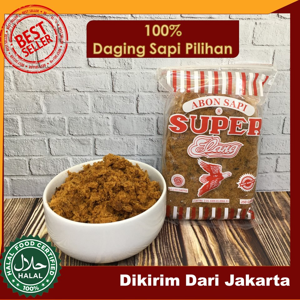 

Abon Sapi Asli Super Cap ELANG 250g Asli Boyolali - Abon Sapi Super Cap Elang Spesial Semarang