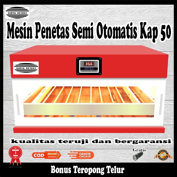 mesin tetas telur semi otomatis / mesin penetas telur semi otomatis kapasitas 50