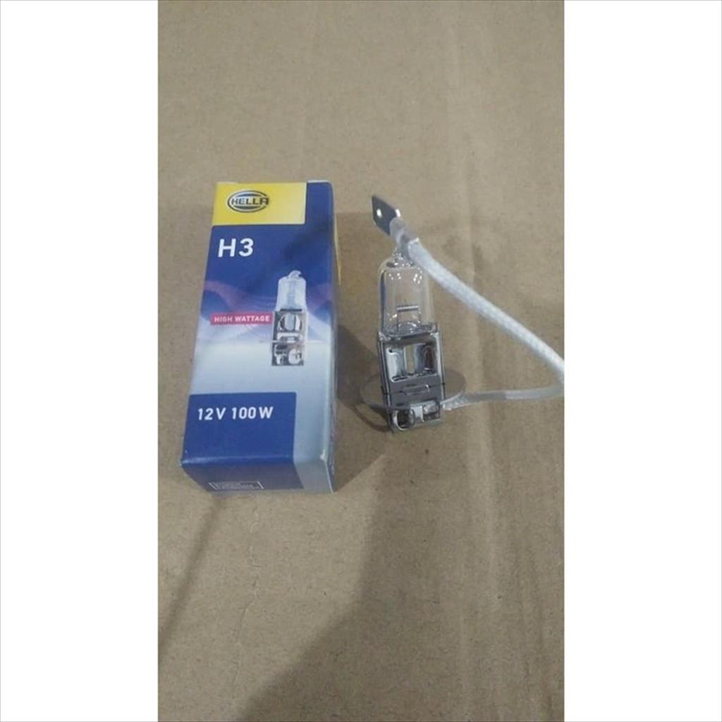 Lampu Bohlam Tembak Mobil Halogen H3 12V 100W Original Hella