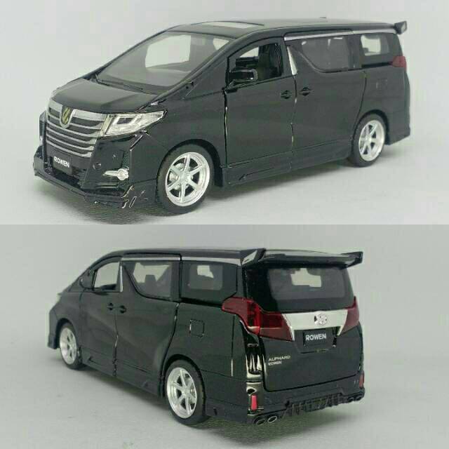 Diecast miniatur mobil toyota alphard rowen 1:32 jackiekim