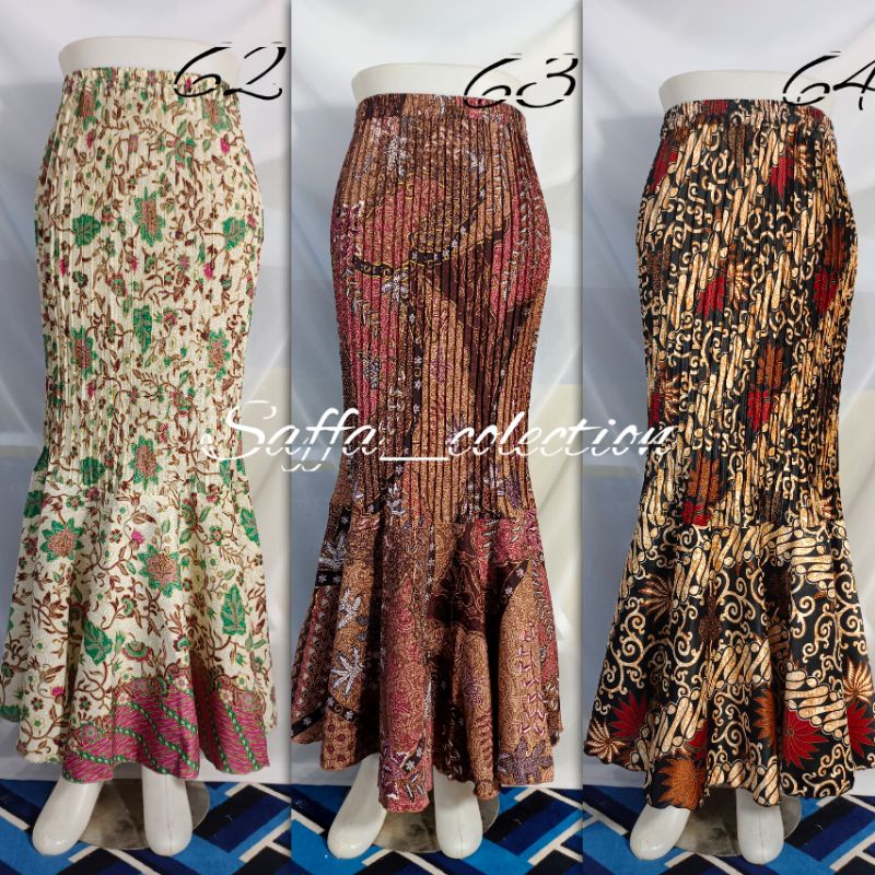 rok duyung plisket batik / rok duyung kondangan