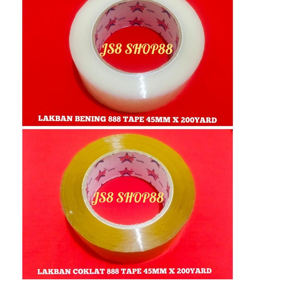 

Terjangkau - LAKBAN COKLAT & BENING 888 / HOKI 45MM X 200YARD ..