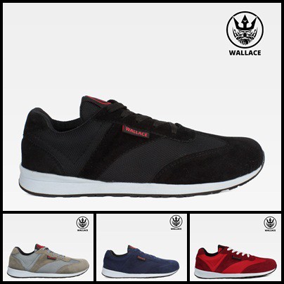 Sepatu Original Wallace 39-43 Stema Sepatu Sneakers SPORT Olahraga Lari Runing Pria