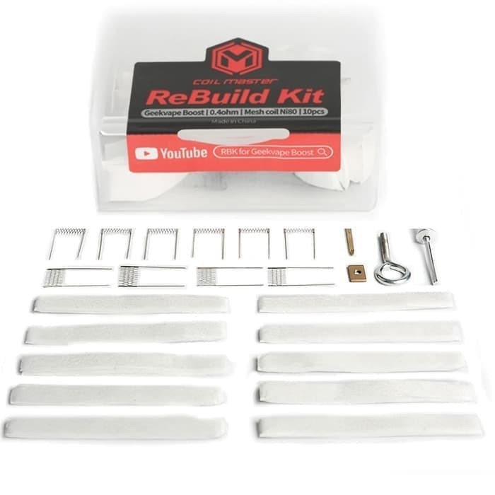 REBUILD KIT AEGIST BOOST 0.4 OHM MESH COIL AUTHENTIC NI80