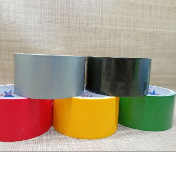 

12.12 Flash Sale Lakban Plakban Isolasi Besar Cloth Tape Kain 2 inch 48mm 6 Meter Hitam Merah Hijau Kuning Silver Biru