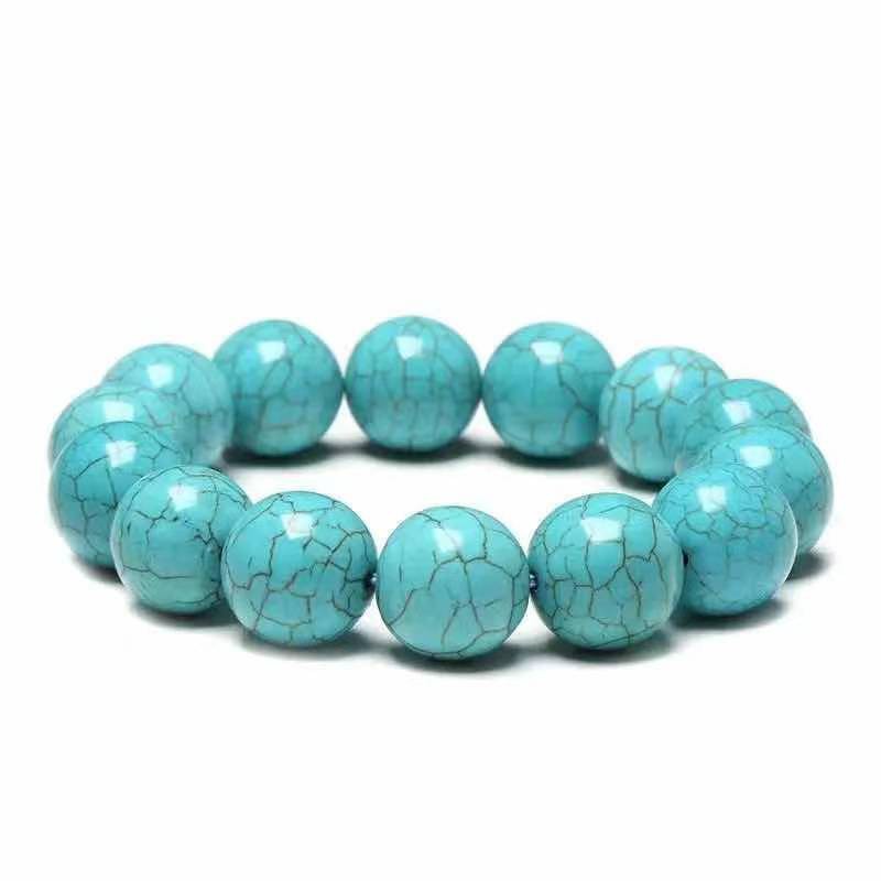 Lake North Natural Turquoise Beads Bracelet Men And Women Models Retro Palace Bracelet