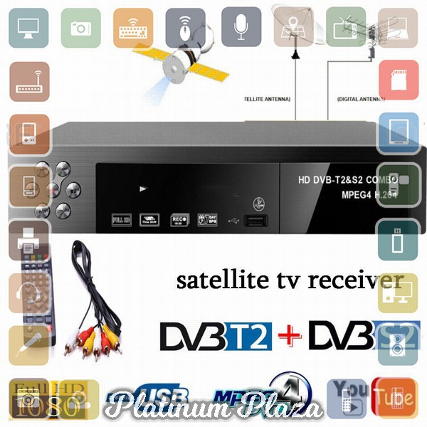 Montage VT6000 Smart Digital Satellite TV Box Receiver 1080P DVB-T2 + DVB-S2 - Black`2BA40V-