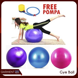 Gym Yoga Ball Alat fitness Bola Olah Raga Free Pompa Angin