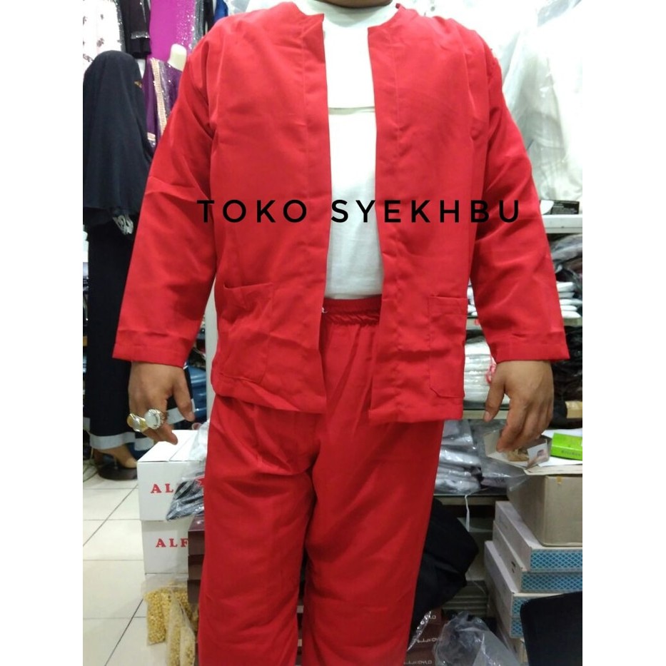 baju pangsi betawi dewasa warna Merah Hitam Hijau dan Biru baju pangsi betawi dewasa warna Merah Hitam Hijau dan Biru