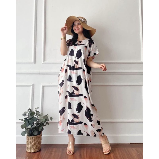 Daster Panjang Semata kaki Busui Kekinian Non Ruffle  AFERO STORE-LONG(CIMORI)