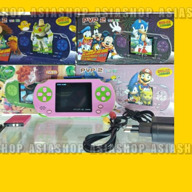☛ Game mainan anak PVP 2 128 Bit Game Portable DW-02 SEGA ♤