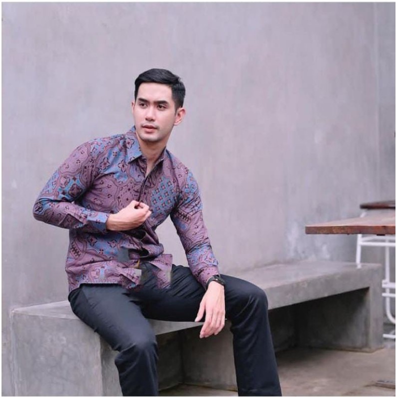 Kemeja batik pria lengan pendek SLIMFIT lengan panjang premium kondagan furing mewah terbaru remaja