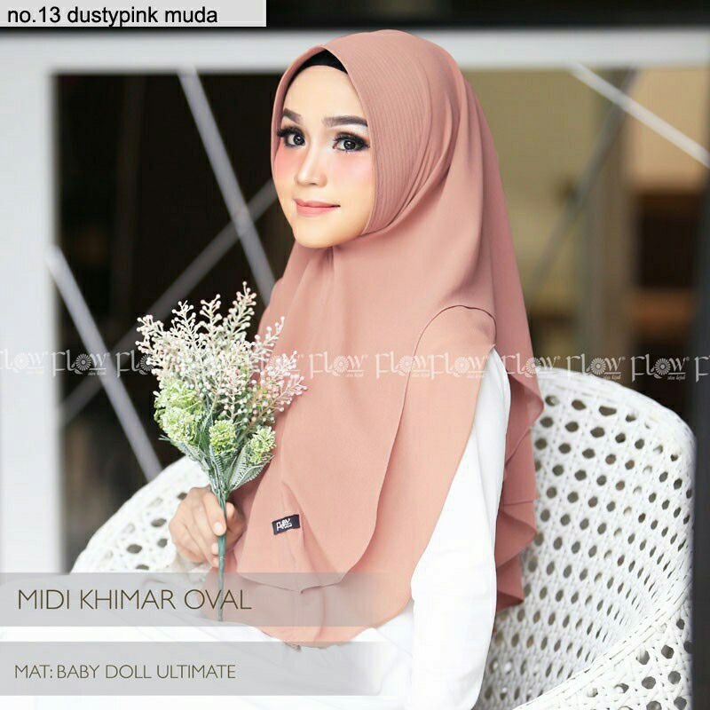 Khimar oval mini/jilbab oval mini size (M)jilbab oval mini