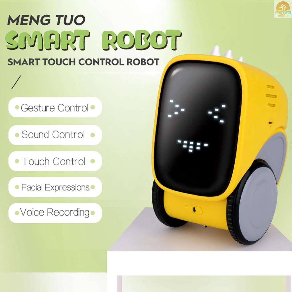 (MMOI) Mainan Robot Pintar Mini Dengan Sensor Sentuh, Perekam Suara, Bisa Menari, Berjalan, Menyanyi