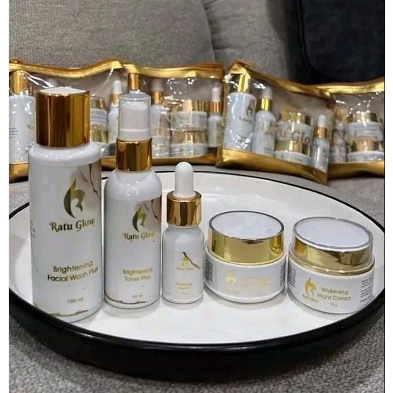 RATU GLOW SKINCARE REGULER SERIES BRIGHTENING DAN ACNE ORIGINAL BPOM/BERMINYAK, JERAWAT, NORMAL, FLE