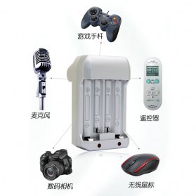 OPUS Charger Baterai for AA AAA Ni-Mh 4 Slot