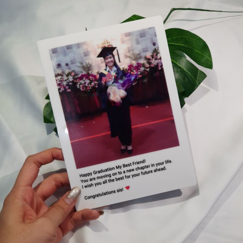 Custom White Acrylic Polaroid Style / Pajangan Acrylic / Hadiah Acrylic Polaroid