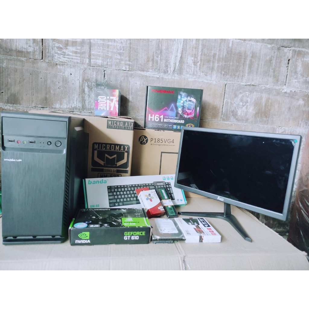 PAKET KOMPUTER BARU FULLSET CORE I3, I5, I7 RAM 4GB/8GB HDD 500GB LCD 19&quot; WIDE