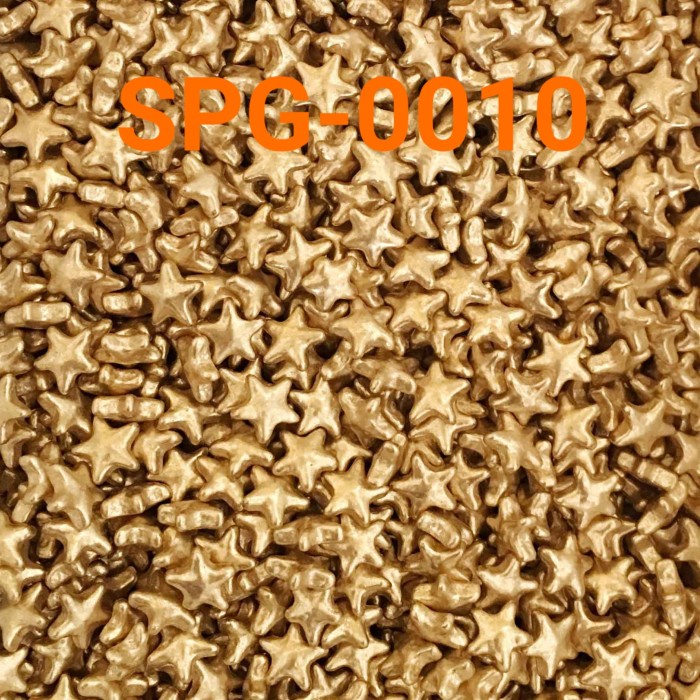 

SPG-0010 SPRINKLES SPRINKLE SPRINKEL 1KG 1 KILO BINTANG GOLD EMAS HEMAT