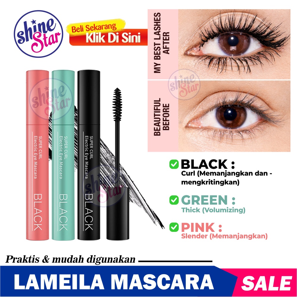 SHINE STAR - [ COD ] New Import Original lameila Electric Eye Mascara 3D Waterproof Anti Air &amp; Tahan lama