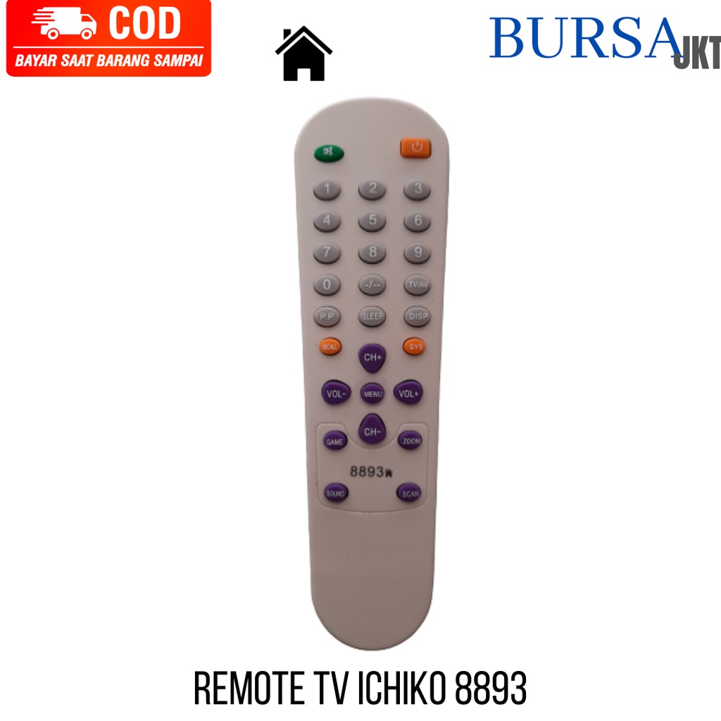 REMOTE TV TABUNG ICHIKO PUTIH CHINA 8893