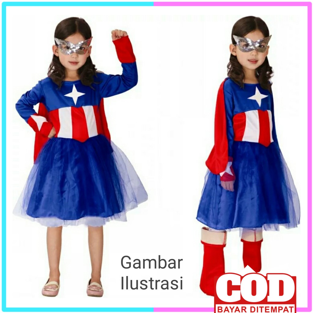 kostum anak perempuan baju anak perempuan dress baju superhero anak perempun baju anak perempuan 260