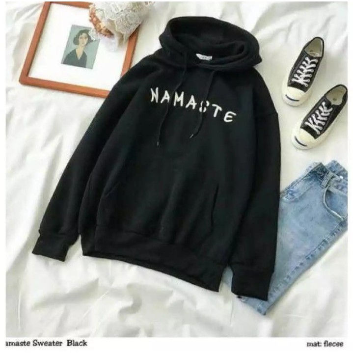 Namaste Hoodie Wanita - Sweater Hoodie flecee premium