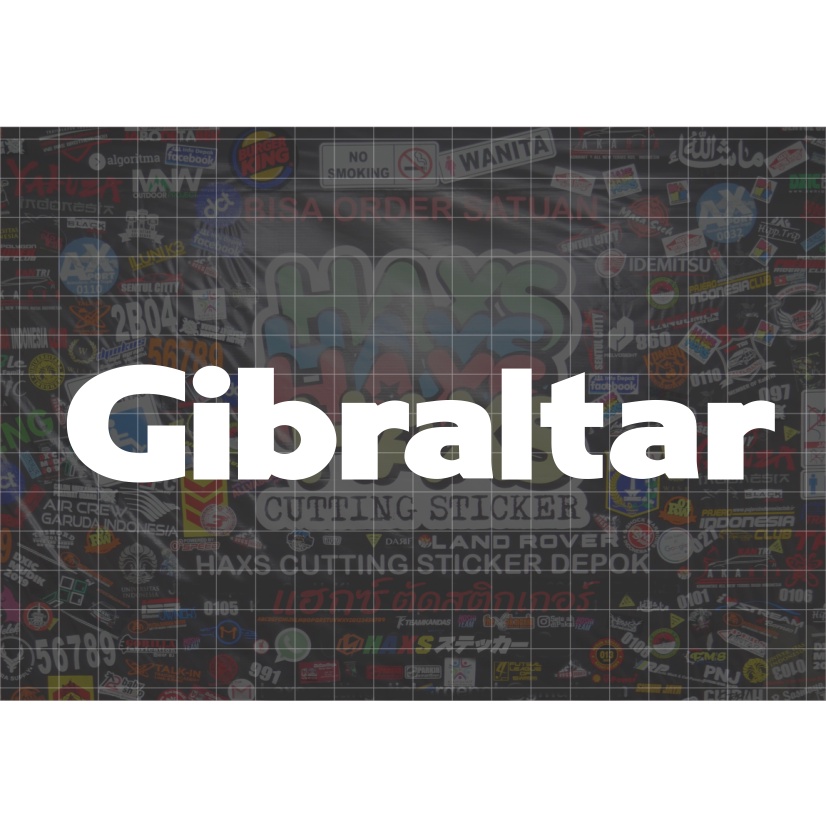 Cutting Sticker Gibraltar Ukuran 18 Cm Untuk Mobil Drum