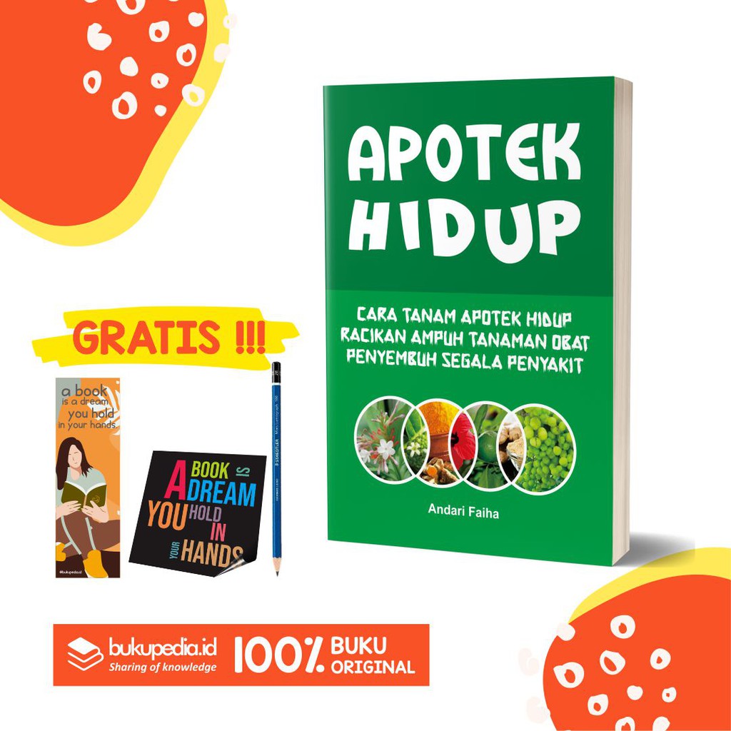 

BUKU APOTEK HIDUP - GENIUS - BONUS PENSIL 2B, BOOKMARK, STIKER