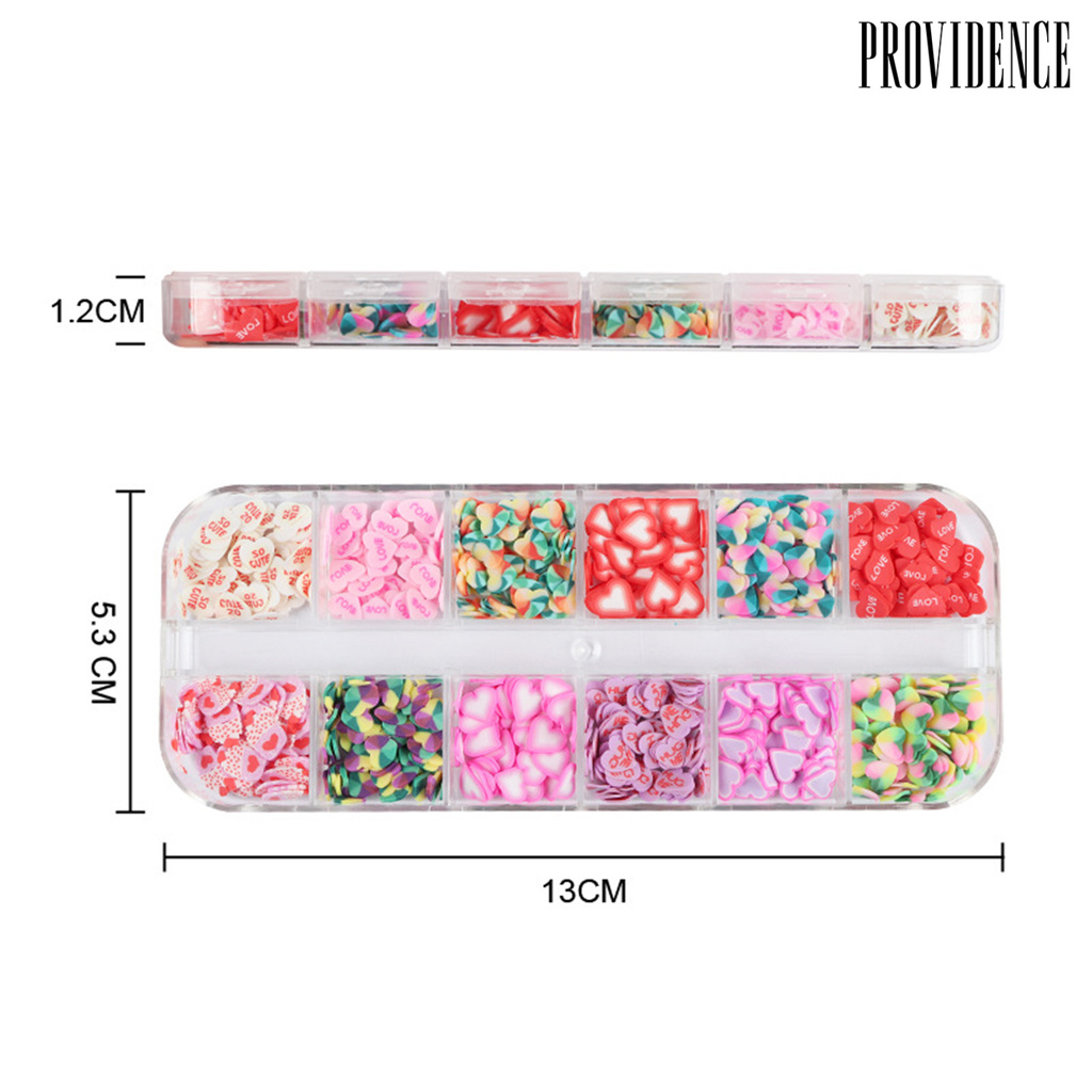 Providence Stiker Kuku 12 Sekat Untuk Nail Art / Manicure Diy