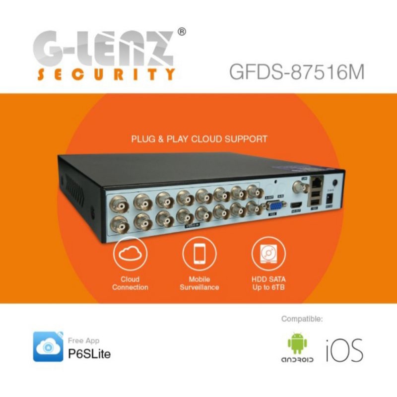 DVR 16CH GLENZ 5MP DVR CCTV 16 CH 4K