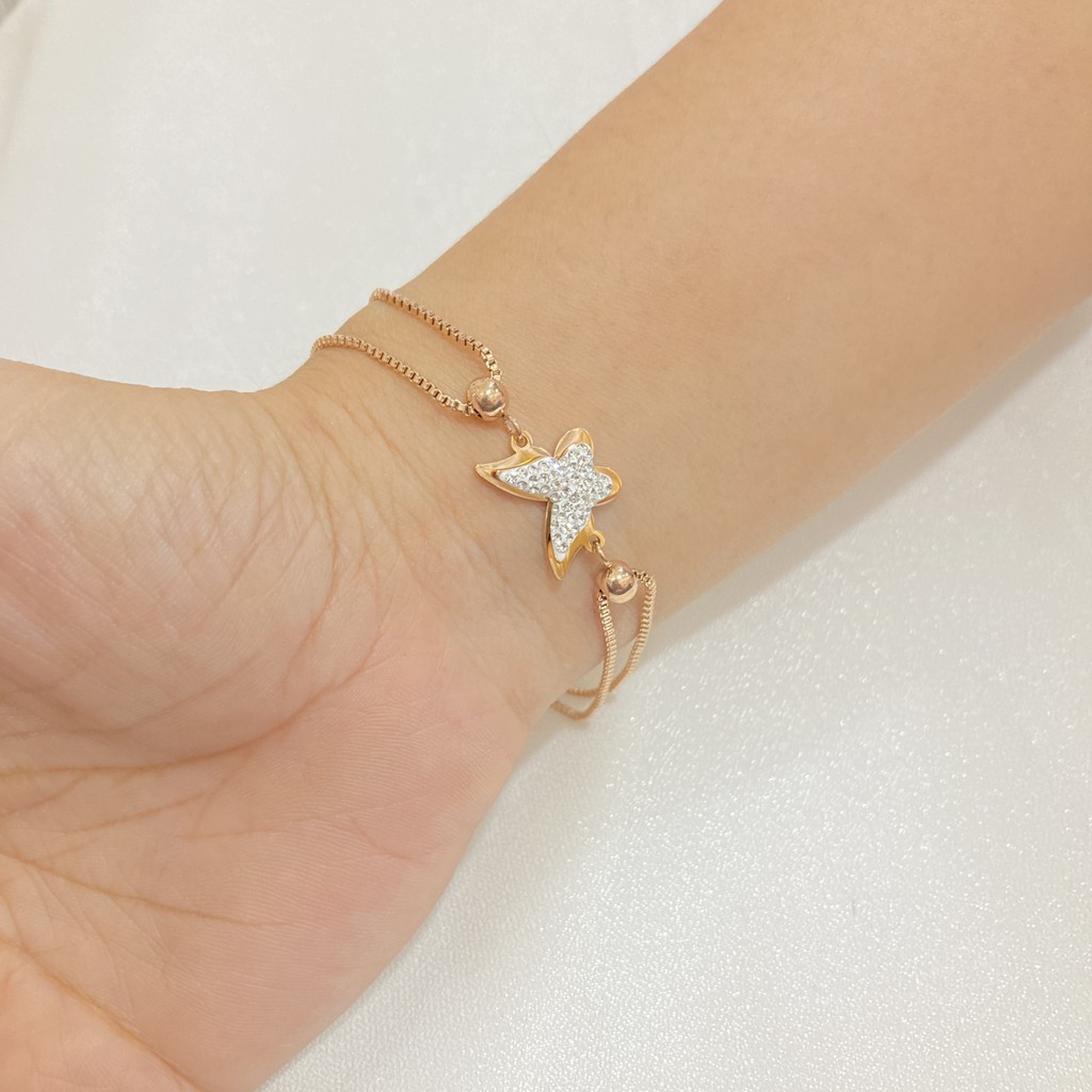 Gelang Tangan Titanium Motif Kupu-Kupu