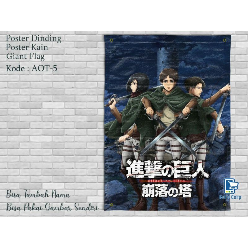 Poster kain AOT - poster kain anime - poster kain Attack on Titan - anime - custom poster kain