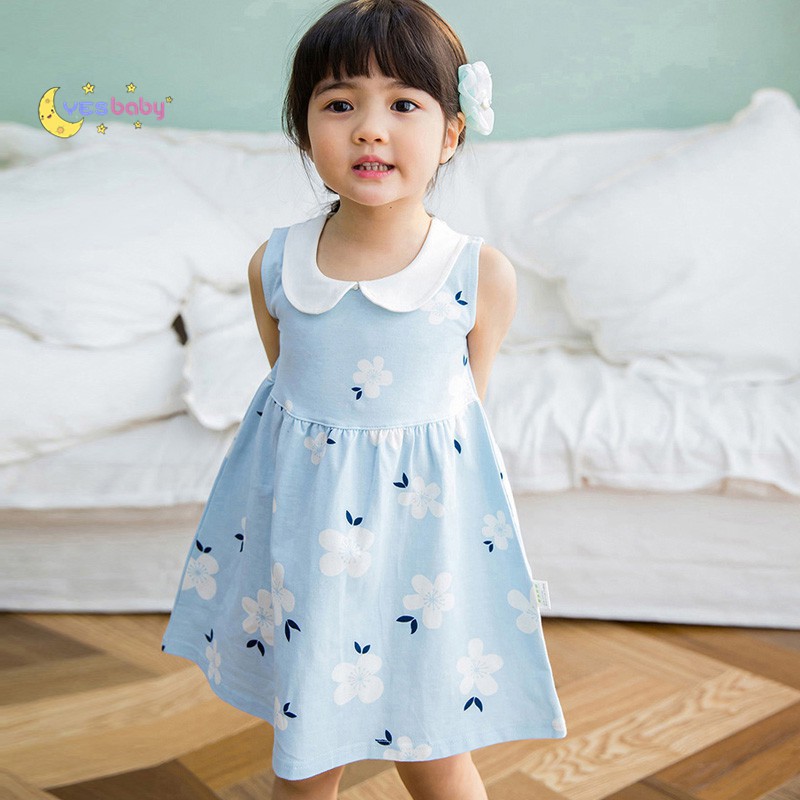  baju  anak  import terbaru YESBABY Gaun Casual Tanpa Lengan 