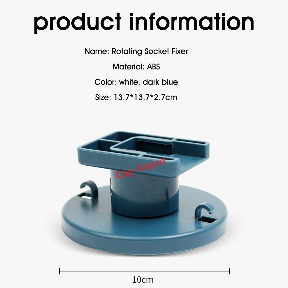 TEMPELAN HOLDER STOP KONTAK POWER PLUG WIFI HOLDER 360 ROTATION PUTAR ROTASI ALAT KAIT GANTUNGAN