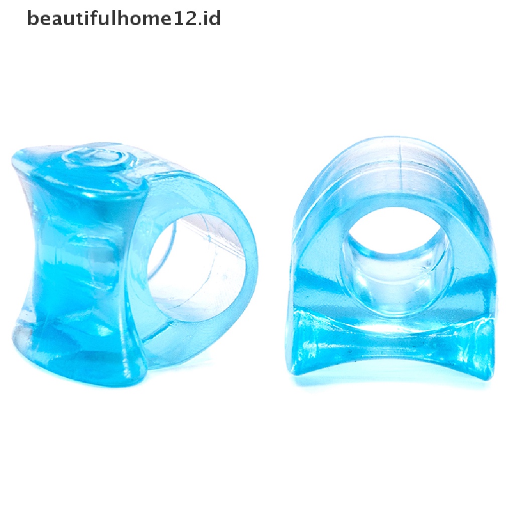 【beautifulhome12.id】 2pcs Silicone Gel Toe Spacer Separator Straightener Spreader Bunion Pain Relief .