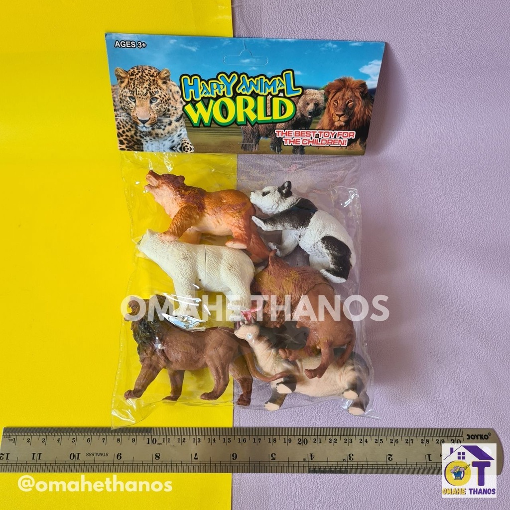 Mainan hewan karet/animal figure/mainan miniatur Wild Animal/binatang karet/mainan binatang/hewan mi