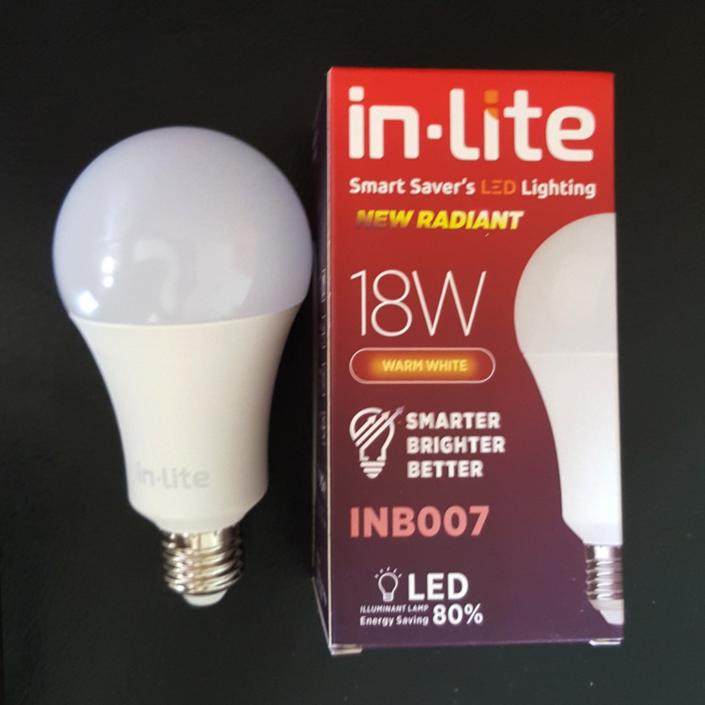 Lampu Led Inlite 18w Watt Bulb Putih Daylight Kuning Warm White Shopee Indonesia