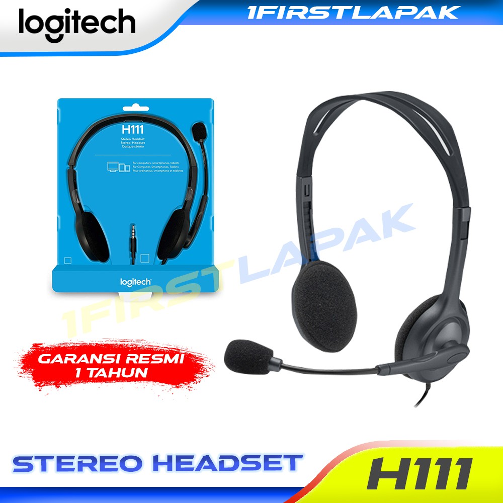 Jual Logitech H111 H110 Stereo Headset Original Headphone With ...